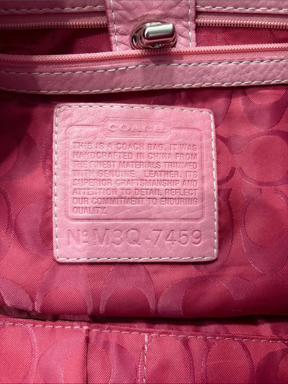 Vintage Canvas Coach Hobo Purse missing strap
